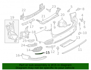 Молдинг решетки заднего бампера правый Mazda CX-70 25-26