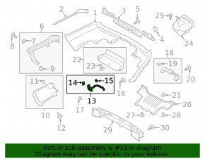 Кронштейн заднего бампера правый Land Rover Range Rover 13-21