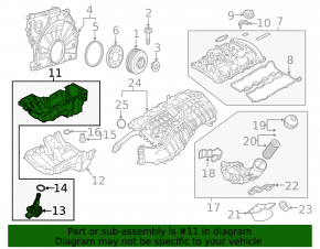 Поддон двигателя BMW F30 17-18 B46B20B 2.0Т RWD