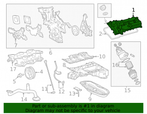 Крышка клапанная левая Toyota Highlander 20-22 3.5