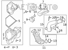 Решетка воздухоприемника BMW 3 G20 19-26 2.0T, plug-in, B58
