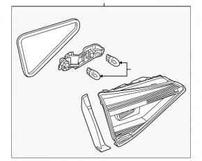 Capota portbagaj interior lumina dreapta VW Passat b8 16-19 SUA inchis nou original