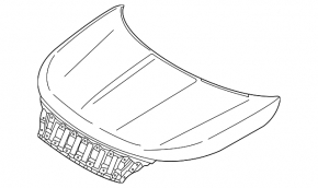 Капот голый Mitsubishi Outlander 22-26 сталь