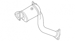 Convertor catalitic dreapta față Audi Q7 4L 10-15