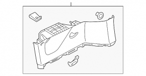 Накладка задней стойки левая Kia Soul 14-19 сер
