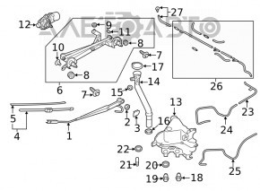 Бачок омывателя Subaru Forester 19-21 SK с датчиком