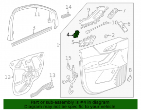 Кнопка центрального замка передняя левая дверь Chevrolet Equinox 18-24