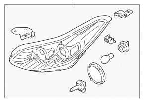 Far fata dreapta gol Kia Sportage 17-19 FWD halogen