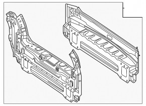 Задняя панель Mercedes W167 GLE 350 450 20-26 2 части без боковин, высверлена