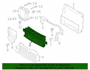 Дефлектор радиатора нижний Land Rover Range Rover Sport 14-17 дорест, 3.0, 5.0