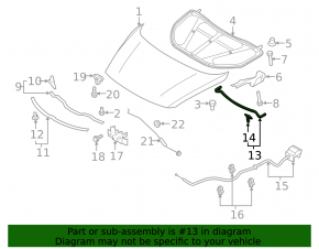 Garnitură capotă spate Mazda CX-9 16-22
