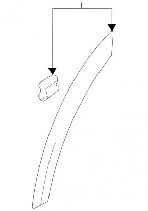 Ornament inferior al ușii de-a lungul arcului stânga spate, Acura MDX 22-26