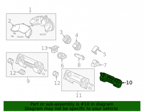 Управление климат-контролем Honda Civic X FC 16-18 auto, dual zone, с подогревом сидений и зеркал, глянец, затерта накладка