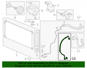 Трубка кондиционера компрессор-печка Acura TLX 15- 2.4