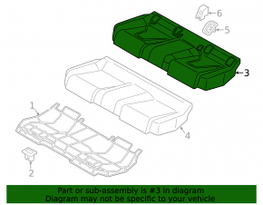 Задний ряд сидений 2 ряд Audi A3 8V 15-16 4d кожа, черный