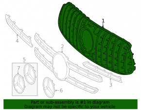 Grilă radiator Mercedes W167 GLE 24-25