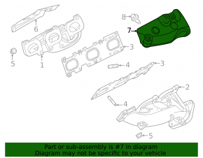 Защита коллектора левая Ford Mustang mk6 15-17 3.7