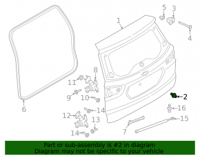 Отбойник двери багажника Ford Ecosport 18-22 нижний