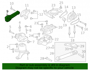 Подушка двигателя верхняя Land Rover Range Rover Evoque 12-17 2.0