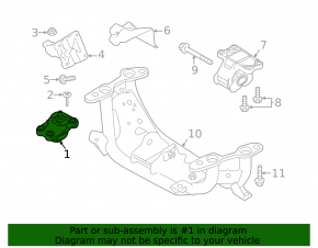 Подушка двигателя левая Land Rover Range Rover 13-21 3.0, 5.0