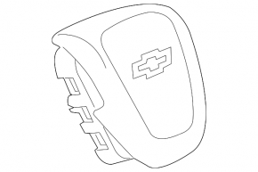 Подушка безопасности airbag в руль водительская Chevrolet Trax 15-20 черная
