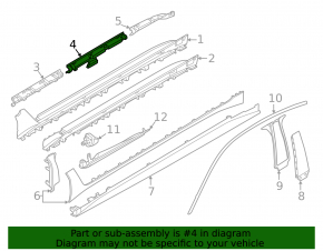 Крепление порога правого центральное BMW 4 G22 G26 21-26