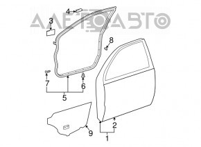 Уплотнитель двери задней правой Toyota Camry v30 2.4