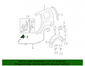 Ручка открытия лючка салонная Honda CRV 12-16 черная