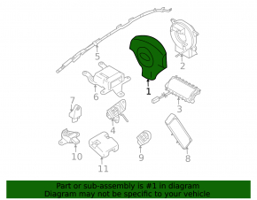 Подушка безопасности airbag в руль водительская Subaru Impreza WRX GH 08-11 черная
