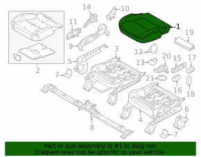 Пассажирское сидение Ford Explorer 11-15 серое, мех