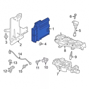 Блок ECU компьютер двигателя Lincoln MKZ 13-16 2.0T