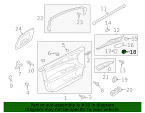 Кнопки памяти сиденья переднего левого Ford Fusion mk5 17-20