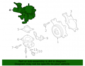 Корпус термостата Infiniti Q50 16-24 3.0T