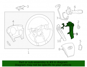 Кнопки управления на руле правые Toyota Prius V 12-14 под дистроник