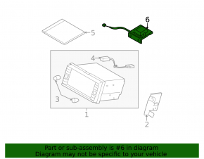 Antenna Assembly Subaru Impreza WRX GH 08-14