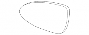 Element oglindă stânga Porsche Panamera 17-23 asferic