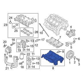 Поддон двигателя Ford Explorer 13-19 3.5 тип 2