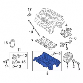 Поддон двигателя Ford Explorer 13-19 3.5 тип 2
