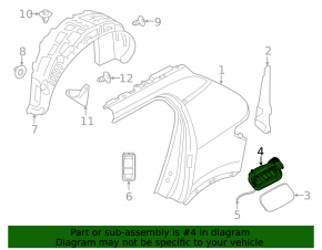 Корпус лючка бензобака Volvo XC40 19-26
