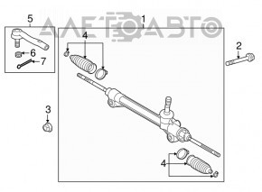Рулевая тяга с наконечником левая Lexus ES300h ES350 13-18