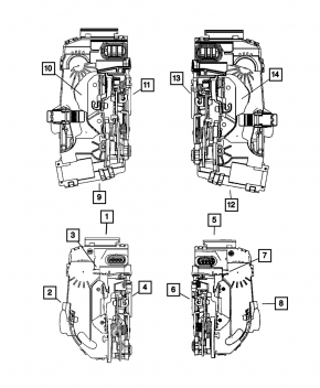 Замок двери задней правой Jeep Compass 11-16