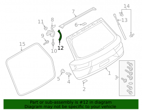 Накладка петли двери багажника левая Audi Q7 16-26