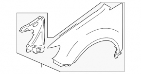 Aripa fata stanga Subaru b10 Tribeca nou original