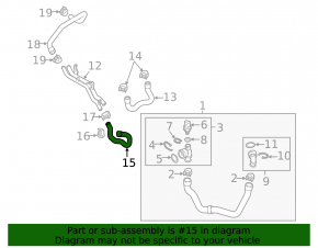 Патрубок охлаждения нижний VW Beetle 13-17 1.8T, 2.0T
