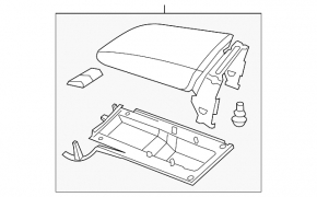 Подлокотник подушка VW Jetta 11-18 USA кожа, бежевый, под химчистку