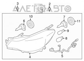 Фара передняя правая Subaru Impreza 17-23 GK галоген