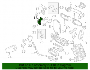 Петля двери верхняя передняя левая VW Golf 15-21