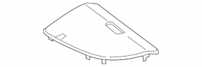Сетка динамика задней полки правая Mercedes W213 E 300/350 17-23 черная