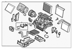 Печка в сборе Ford C-max MK2 13-18 двухзонный