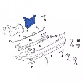 Крепление заднего бампера правое Ford Transit Connect MK2 13-23